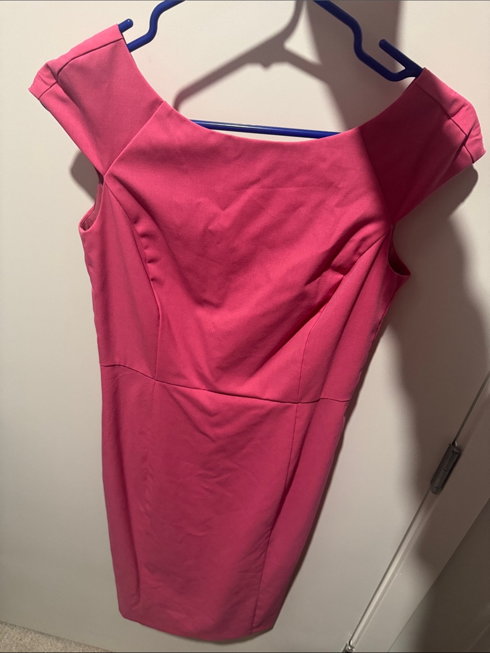 Banana Republic Hot Pink One-Shoulder Sheath Dress